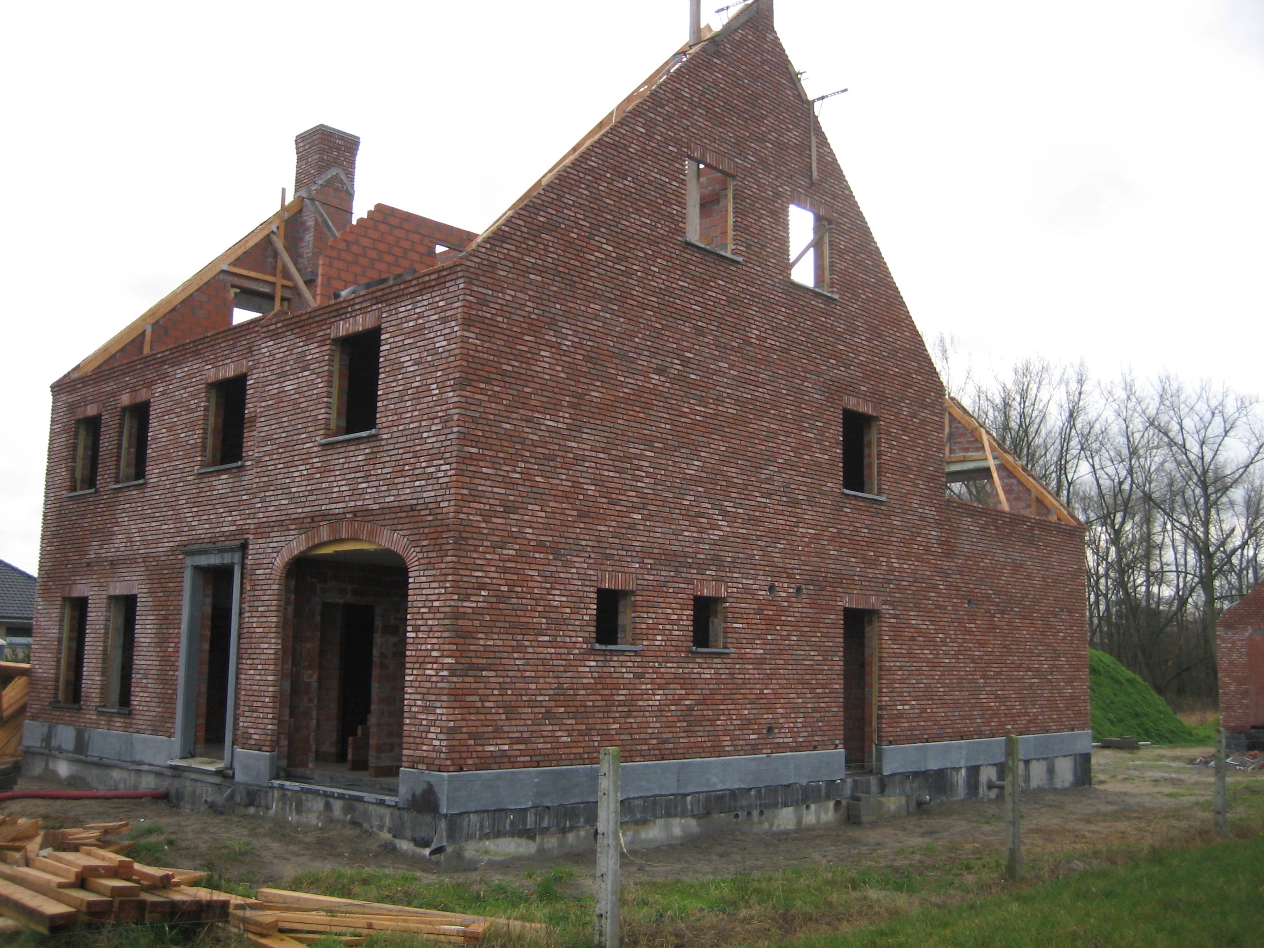 Ruwbouw nieuwbouwwoning Etikhove