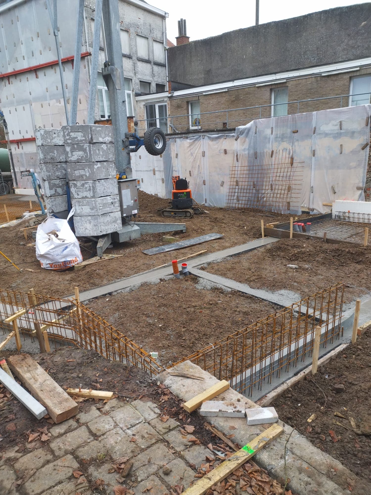 Waterdichte betonkelder realisatie